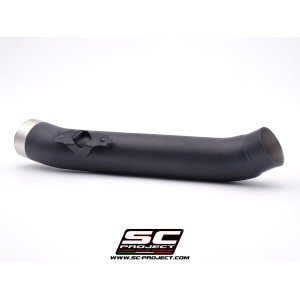 SC Project para YAMAHA TMAX 560 (2020 - 2021) - Supresor de catalizador acero inoxidable, negro mate, compatible con collectores
