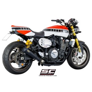 SC Project para YAMAHA XJR 1300 (2015 - 2016) - RACER - Escape Conico 70s acero inoxidable, negro mate