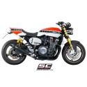 SC Project para YAMAHA XJR 1300 (2015 - 2016) - RACER - Escape Conico 70s acero inoxidable, negro mate
