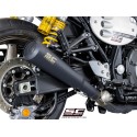 SC Project para YAMAHA XJR 1300 (2015 - 2016) - RACER - Escape Conico 70s acero inoxidable, negro mate