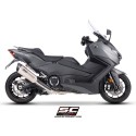 SC Project para YAMAHA TMAX 560 (2025 - 2026) - Línea de escape completa 2-1 acero inoxidable, con escape SC1-R titanio