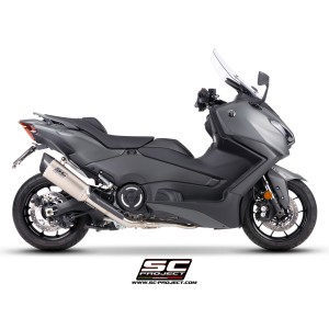 SC Project para YAMAHA TMAX 560 (2025 - 2026) - Línea de escape completa 2-1 acero inoxidable, con escape SC1-R titanio