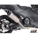 SC Project para YAMAHA TMAX 560 (2025 - 2026) - Línea de escape completa 2-1 acero inoxidable, con escape SC1-R titanio