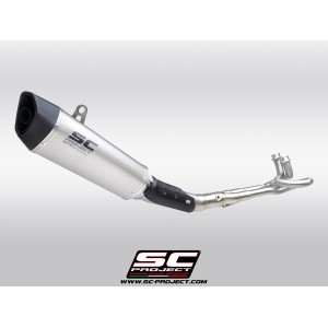 SC Project para YAMAHA TMAX 560 (2025 - 2026) - Línea de escape completa 2-1 acero inoxidable, con escape SC1-R titanio