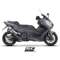 SC Project para YAMAHA TMAX 560 (2025 - 2026) - Línea de escape completa 2-1 acero inoxidable, negro mate, con escape SC1-R carb