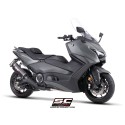 SC Project para YAMAHA TMAX 560 (2025 - 2026) - Línea de escape completa 2-1 acero inoxidable, negro mate, con escape SC1-R carb