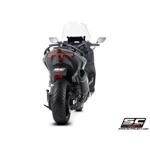 SC Project para YAMAHA TMAX 560 (2025 - 2026) - Línea de escape completa 2-1 acero inoxidable, negro mate, con escape SC1-R carb