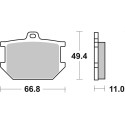 Pastilla de freno SBS P507-LF