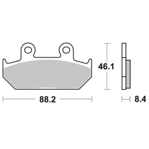 Pastilla de freno SBS P600-LF