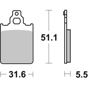 Pastilla de freno SBS P680-LF