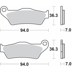 Pastilla de freno SBS P1003-LS