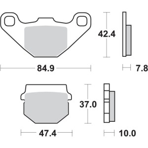 Pastilla de freno SBS P102-HF