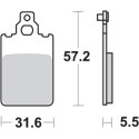 Pastilla de freno SBS P109-HF
