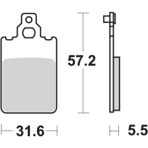 Pastilla de freno SBS P109-HF