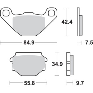 Pastilla de freno SBS P118-HF