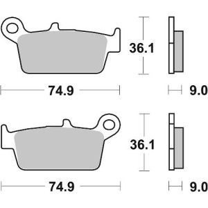 Pastilla de freno SBS P121-HM