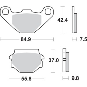 Pastilla de freno SBS P135-HF