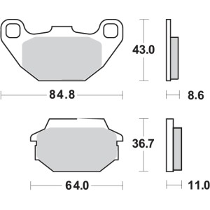 Pastilla de freno SBS P154-MS