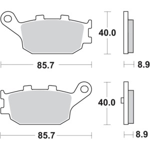 Pastilla de freno SBS P158-MS