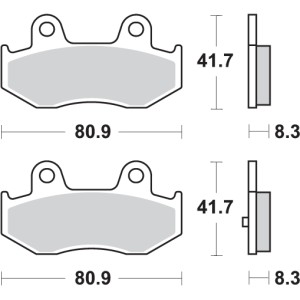 Pastilla de freno SBS P174-MS
