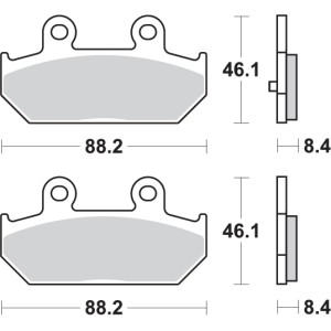 Pastilla de freno SBS P182-MS