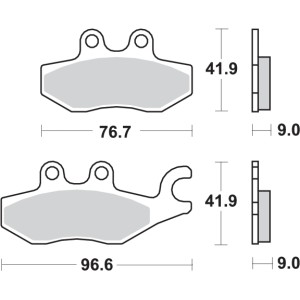 Pastilla de freno SBS P187-HF