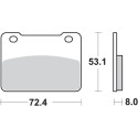 Pastilla de freno SBS P215-MS