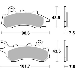 Pastilla de freno SBS P233-HF