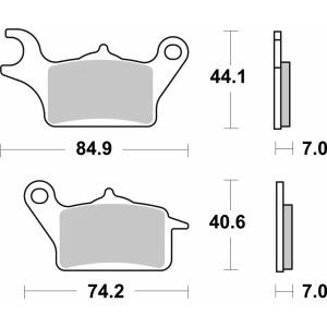 Pastilla de freno SBS P236-HF