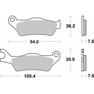 Pastilla de freno SBS P237-HF