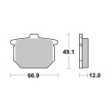 Pastilla de freno SBS P508-HF