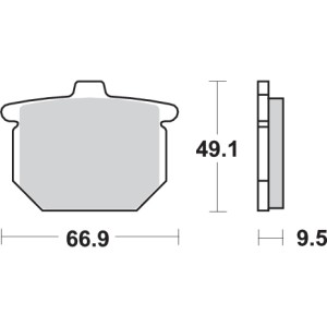 Pastilla de freno SBS P517-HF