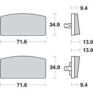 Pastilla de freno SBS P520-HF