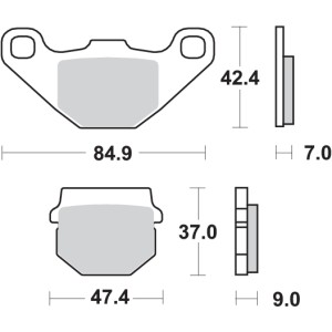 Pastilla de freno SBS P544-SI