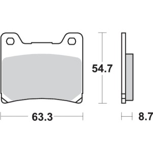 Pastilla de freno SBS P555-RQ