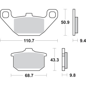 Pastilla de freno SBS P557-HF