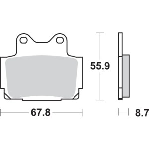 Pastilla de freno SBS P570-LS