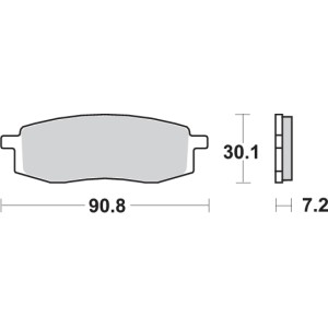 Pastilla de freno SBS P580-SI