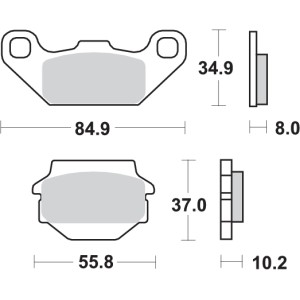 Pastilla de freno SBS P591-SI