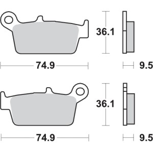 Pastilla de freno SBS P604-HF