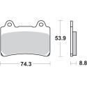 Pastilla de freno SBS P613-HF