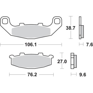 Pastilla de freno SBS P615-HS