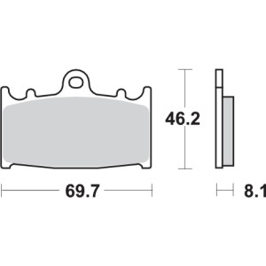 Pastilla de freno SBS P631-DCC