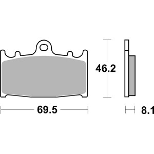 Pastilla de freno SBS P631-DS1
