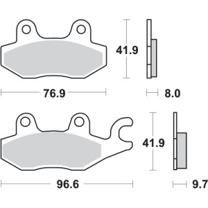 Pastilla de freno SBS P633-RSI