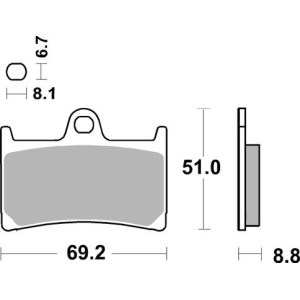 Pastilla de freno SBS P634-RST