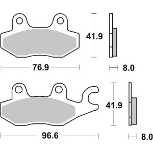 Pastilla de freno SBS P638-DS