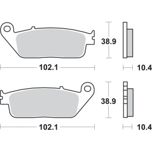 Pastilla de freno SBS P654-LS
