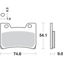 Pastilla de freno SBS P665-HF