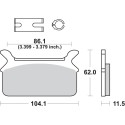 Pastilla de freno SBS P668-HF